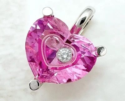 Chopard So Happy Diamante Corazón Oro Blanco 18k Colgante Collar Dije Excelente Foto 1 de 4