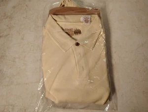 Camisa Polo Caribeña Para Hombres Pullover de 3 Botones 2XLT Seda Algodón Crema Playa Lujo - Imagen 1 de 6