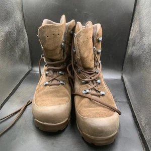 British Army Surplus Brown Leather Combat Boots - HAIX - Size UK 8 W - Picture 1 of 15