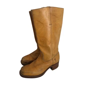 Botas de Montar FRYE Campus 14L De Colección Años 70 Cuero Plátano Hasta la Rodilla EE. UU. Talla 9 - Imagen 1 de 11