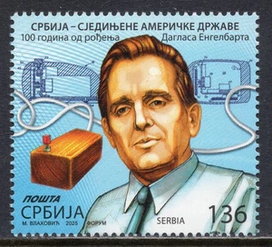 2352 - Serbia 2025 - US - Douglas Engelbart - Engineer - MNH - Picture 1 of 2