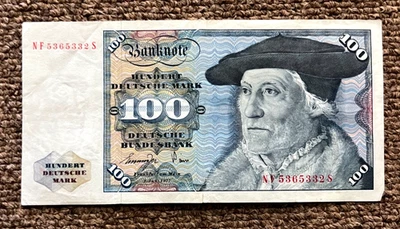 Billete de 100 marcos alemanes de Alemania 1960 Foto 1 de 2