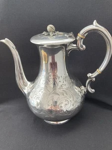 Victorian Silver Plated Coffee Pot - Picture 1 of 10