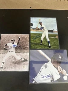 3 Derrel Thomas, Al Downing, Lou Johnson Autographed 8x10 Photo LA Dodgers W/COA - Picture 1 of 8