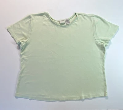 Merona Woman’s Size XL Short Sleeve Solid Mint Green Top Round Neck - Image 1 of 4