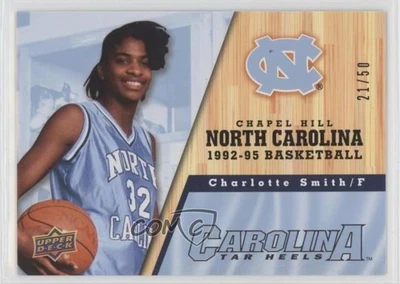 2010-11 UD North Carolina Basketball Blue & Silver /50 Charlotte Smith #66 - Image 1 of 2