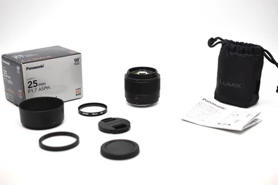 Panasonic H-H025 Lumix G Lens 25mm F1.7 ASPH Mirrorless Micro Four Thirds w/ box - Image 1 of 4