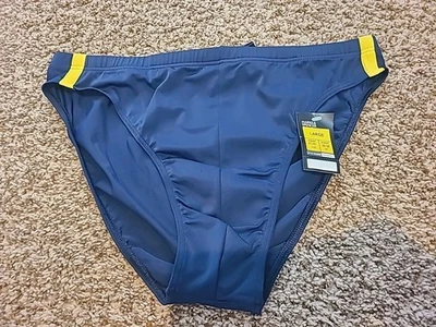 Мужские винтажные плавательные бикини Marks & Spencer размер большой цвет синий с полосой - Изображение 1 из 3