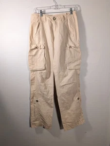 Free People hellbraune Utility-Hose Leinenmischung Damen 2 - Bild 1 von 10