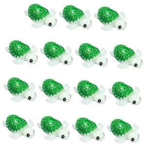 15 Pcs Mini Resin Turtle Figurines Miniature Turtle Statue Tiny Sea Turtles - Picture 1 of 8
