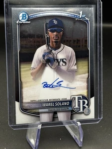 2025 Bowman Chrome Warel Solano CPA-WS 1st Base Prospect Auto Rays - Picture 1 of 2