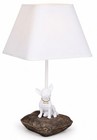 Tischlampe Chihuahua Hund – Vintage Leuchte mit Stoffschirm