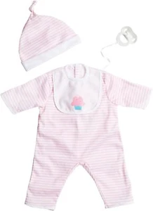JC Toys rosa gestreifter Strampler passt Puppen bis 20 Zoll Puppenkleidung - Bild 1 von 4