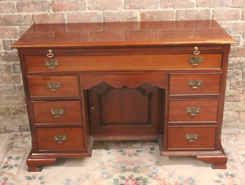 Mahogany Knee Hole Writing Desk Cover