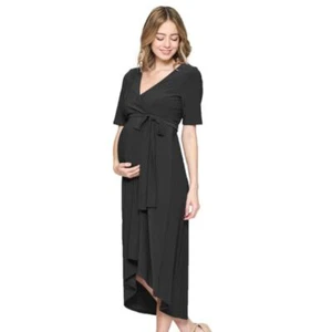 NWT Hello Miz Maternity Black High Low Maternity / Nursing Dress Womens XL - Picture 1 of 6