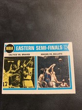 #￼161 Boston Celtics New York Knicks NBA Eastern semi finals 1974-75 Topps Cb12