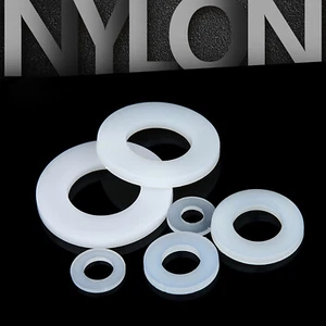 NYLON WASHERS FORM A FLAT PLASTIC WHITE M2,2.5,3,4,5,6,8,10,12,14,16,18,20,22,24 - Picture 1 of 62