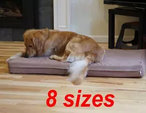 Funda duradera con cremallera de mezclilla marrón de mezclilla para perro almohadilla cama para mascotas talla 8 - Imagen 1 de 13