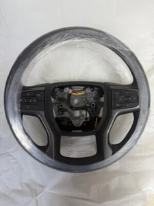 2019-2023 Chevy Silverado 1500 Black Leather Gray Trim Steering Wheel OEM - Bild 1 von 5
