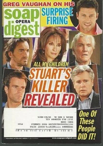 Soap Opera Digest October 27, 2009 All My Children Stuart's Killer Greg Vaughan - Imagen 1 de 1