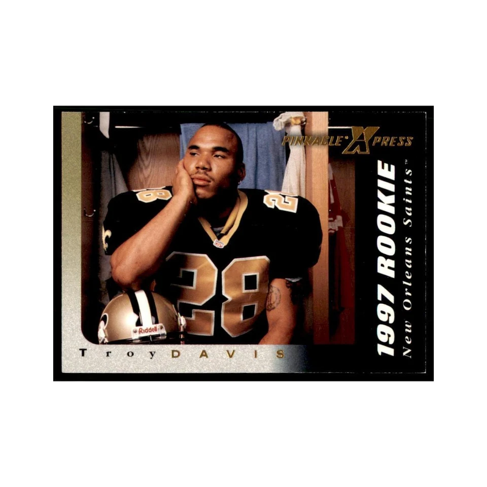 Troy Davis Rookie 1997 Pinnacle X-Press #124 Football Cards Football Card NM - Image 1 of 3