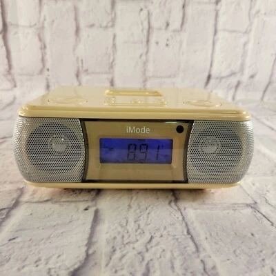IMode IP200 Docking Station With Clock Radio iPod AM/FM Dual Alarm 米色 — 第 1/4 张图片