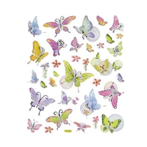 Sticker Schmetterlinge Falter Aufkleber Tiere Kindersticker Bastelmaterial Bogen - Bild 1 von 2