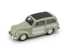 1:43 Brumm Fiat 500C Belvedere Chiusa 1951 Very Light Green Grey R029-01 Modelli - Foto 1 di 2