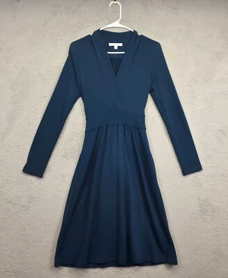 Vestido Suéter CAbi Para Mujer XS Azul Manga Larga Tejido Ajuste Acampanado Midi Preppy Cápsula Foto 1 de 4