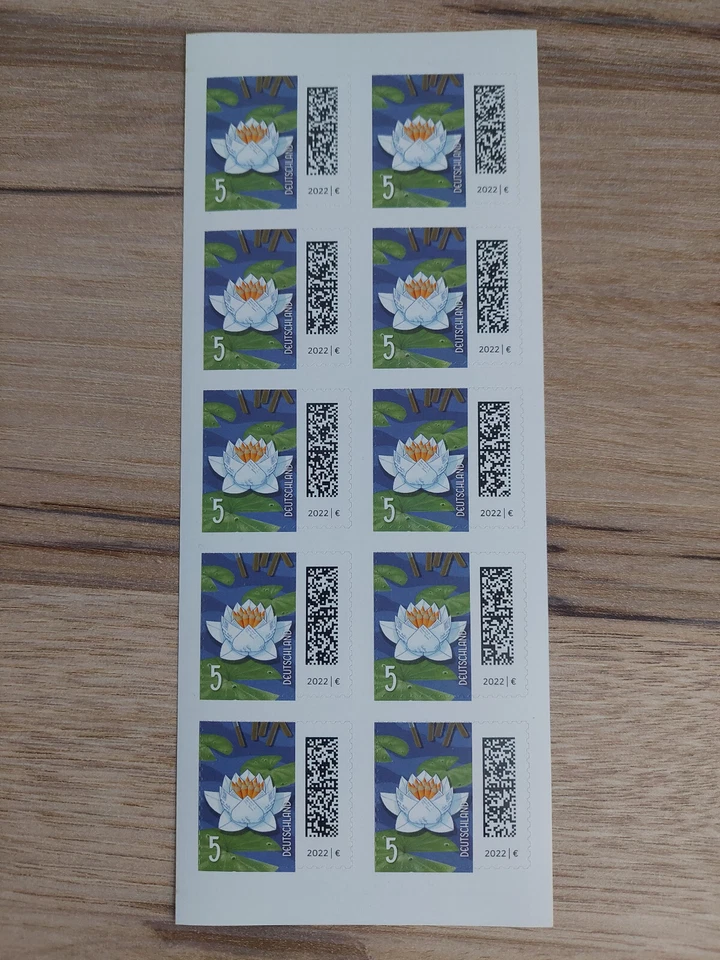 Briefmarken,Ergänzungsmarken,Seebriefrose,5 Bögen a 10 Stück 0,05€,selbstklebend - Bild 1 von 1