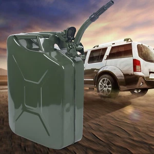 Fuel Can 5 Gallon 20L Steel Gasoline Gas Fuel Tank Emergency With Spout - Picture 1 of 12