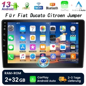 9” Für Fiat Ducato Citroen Jumper Android 13 Autoradio Carplay GPS Navi mit Kam - Bild 1 von 15