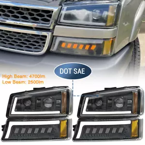 Faros LED DOT faros de señal de parachoques para Chevy Silverado Avalanche DRL 03-06 - Imagen 1 de 12