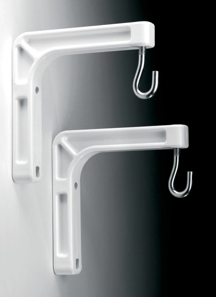 DA-LITE 40932 - #6 WALL HANGING BRACKETS - PAIR - WHITE - AUTHORIZED DEALER - Image 1 of 1