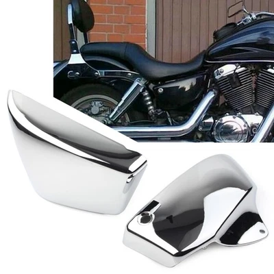 Cubierta lateral de batería para Honda VT 1100 Shadow / Spirit / Sabre 1999-2008 cromada Foto 1 de 4