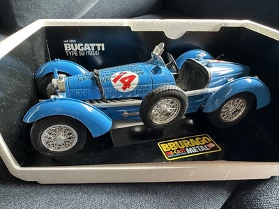 Burago escala 1/18 cod.3005 Bugatti tipo 59 (1934) - azul - en caja Foto 1 de 4