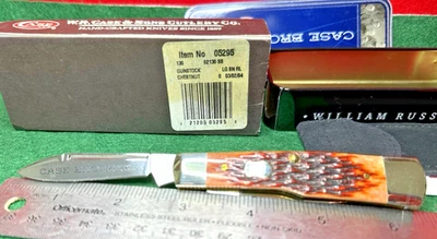 2004 VINTAGE NOS Case Brothers XX  62130 SS Gunstock Chestnut Knife w/ Tin 05295 - Image 1 of 4