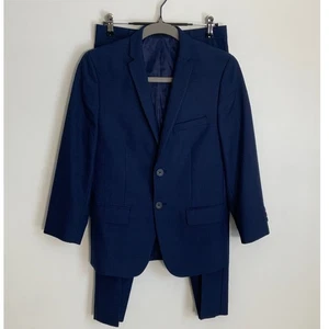 Marc New York Navy Checked skinny Suit size 14 - Picture 1 of 8