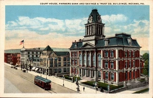 POSTAL CORTE GRANJA BANCO Y AHORROS INDIANA PENNSYLVANIA - Imagen 1 de 2