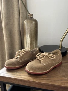 Buck Suede Shoes School Uniform Tan Suede Toddler Size 9.5 - Picture 1 of 6