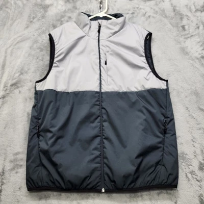 SwissTech Vest Mens L Gray Colorblock Sleeveless Full Zip Puffer Lightweight - Image 1 of 4