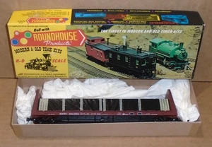 : Roundhouse HO "SSW Cintura Cotone 60' Paratia Flatcar #88356 con Carico" Boxato 1306 - Foto 1 di 16