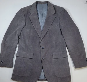 Vintage Jordache Mens 40L Gray Corduroy Sport Coat Blazer Jacket ●See Note - Picture 1 of 10