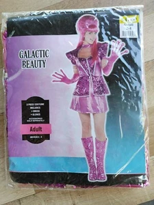 NEW HALLOWEEN Costume Pink Galactic Beauty Women Girl Space Adult Small 2-4 - Picture 1 of 4