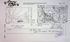 Serie de TV OZZY & DRIX 2002 Firmado por DAN KUBAT Producción Storyboard Copia de la página #KB - Imagen 1 de 2