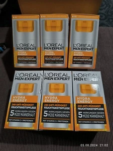 Loreal Men Expert Hydra Energy 6x 50ml Anti Müdigkeit 24h Feuchtigkeitspflege - Bild 1 von 3