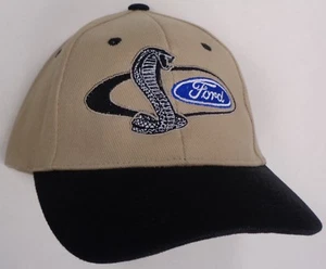 Hat Cap Licensed Ford Shelby Cobra Mustang GT Tan HR 157 - Picture 1 of 2