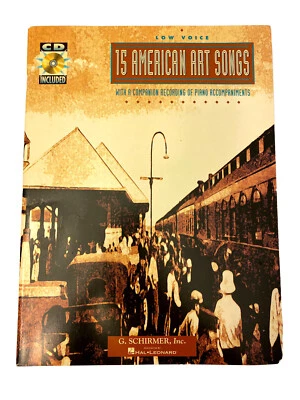 15 AMERICAN ART SONGS Book~Low Voice Edition~w/ Piano Accompaniment CD~New - Image 1 of 4