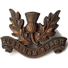 South African Transvaal Scottish Volunteers Regiment Africa Collar Badge