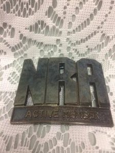 N R A Active Member Vintage Belt Buckle Black - Picture 1 of 5